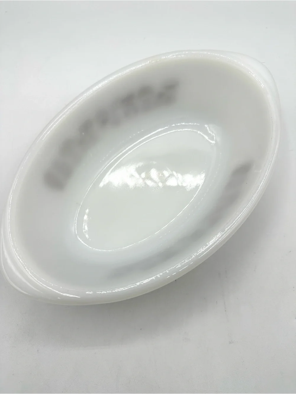 Glasbake 1Qt Vintage Oval Ovenware. USA Jeanette Glass. 1950s